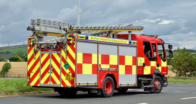 Fire appliances near Newtownards - July... © Albert Bridge :: Geograph ...