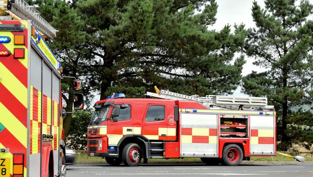 Fire appliances near Newtownards - July 2015 (2)
