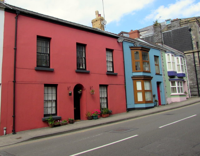 Colourful houses in Narberth
