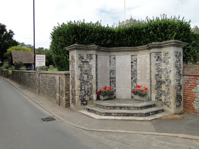 The grand War Memorial at West Runton