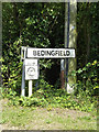 Bedingfield Village Name sign on Eye Road