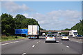 SP2885 : M6 at 4 miles to junction 3A by J. Hannan-Briggs