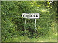 TM1570 : Occold Village Name sign on Dublin Road by Geographer