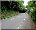 A478 ascends into Narberth