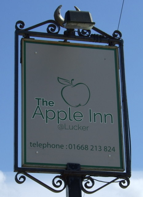 Sign for the Apple Inn, Lucker