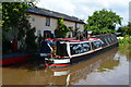 Narrowboats moored in winding hole near Moss Hall