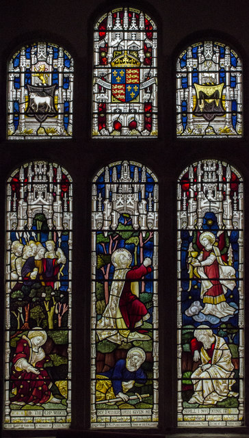 Stained glass window, St Mary's church, Newent