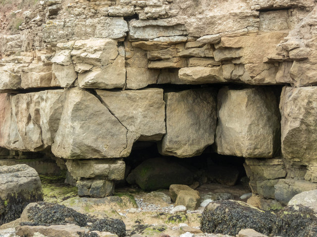 Rock Formation at Base of Cliffs, Filey Brigg, Yorkshire