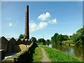 Industrial Chimney Beside Canal