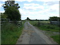 Gated road heading east