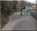 Metals barriers across a path near an Aberfan school