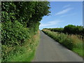 Minor road heading north near Thornbrough Kiln House