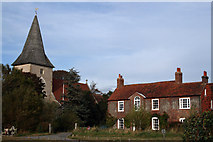 SU8003 : Church of Holy Trinity and Brook House, Quay Meadow, Bosham by Jo and Steve Turner