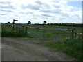 Footpath and field entrance near Rose