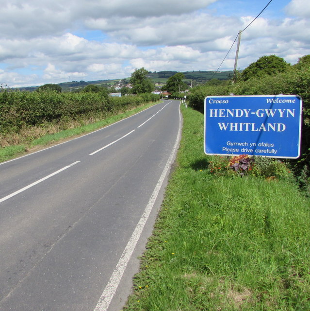 Whitland southern boundary sign