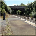 Road bridge beyond the eastern end of Clarbeston Road railway station