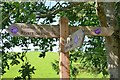 Footpath signpost near Wilton Burn