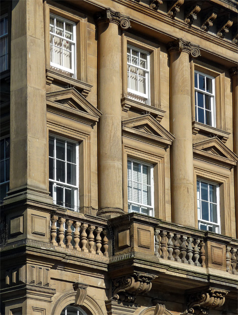 Detail of former Newcastle Joint Stock Bank, Mosley Street, Newcastle