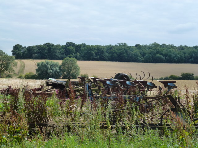 Farming machinery near Southwick Grange