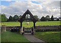 Radford Semele: lychgate and flock