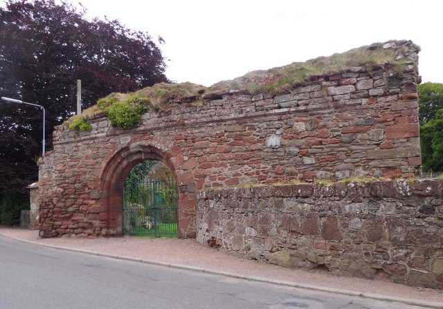 A remnant wall of Lindores Abbey