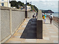 Access to the sea wall walk from the raised footway to Den Promenade, Teignmouth