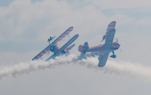 Breitling Wing Walkers, Eastbourne Air Show, East Sussex