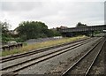 View from a Bristol-Cardiff train - Moorland Road bridge, Cardiff