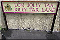 Bilingual lane name sign in Carmarthen