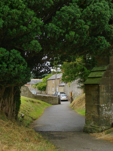 Path from Tillington churchyard to the village street