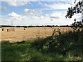 Wheat stubble and big bales on Water Run Farm