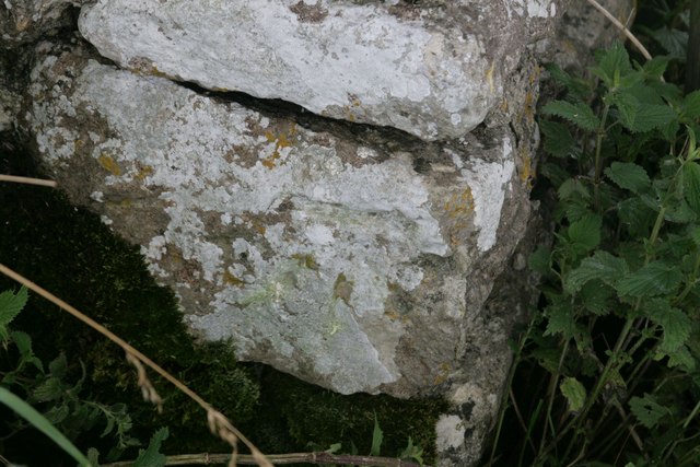 Benchmark on wall near Friar Waddon