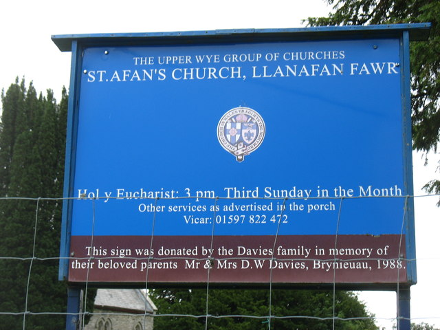 St Afan's church sign