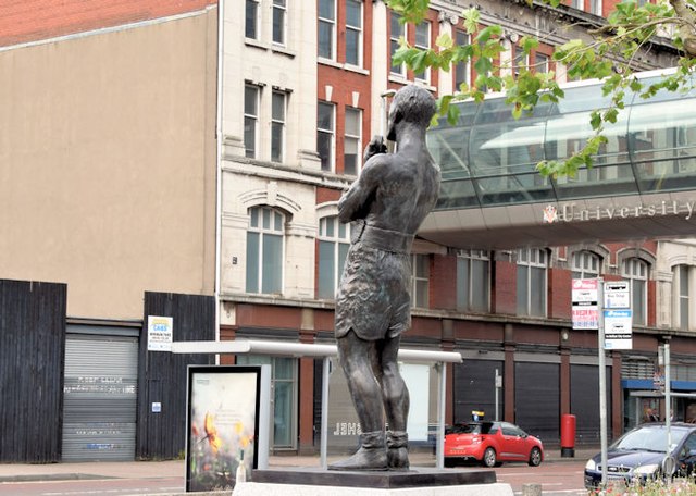 Rinty Monaghan statue, Belfast - August 2015 (3)
