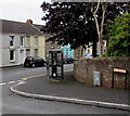 Grey phonebox in Llangennech