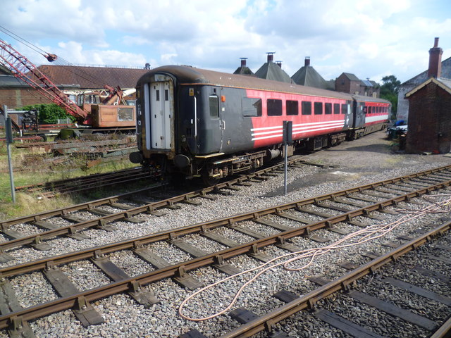 Old carriages at Dereham station