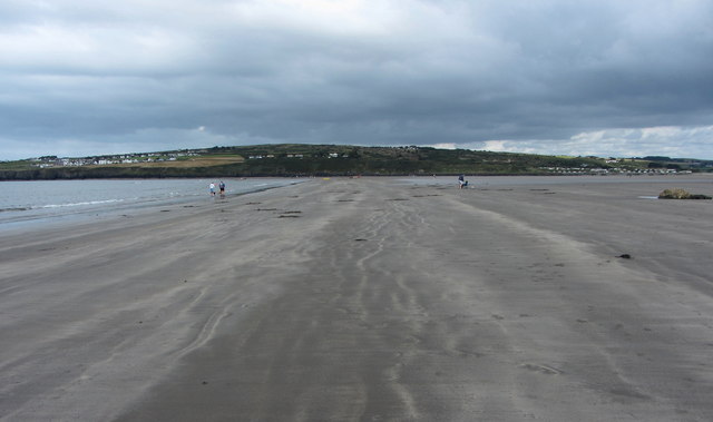 Lines on the beach at Poppit Sands
