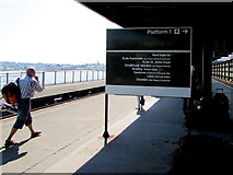 SZ5993 : Destinations board at Ryde Pier Head railway station by Jaggery
