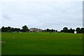 Cricket pitch and school