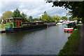 Boats moored along the Grand Union Canal