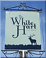 Sign for the White Hart, Flitton