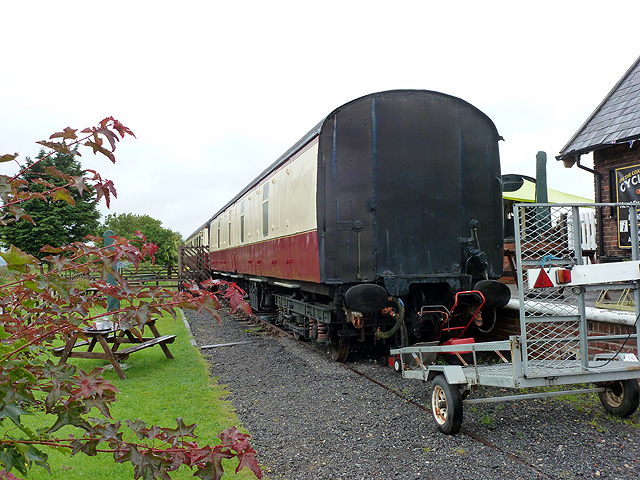 Railway van at the old Hawsker station