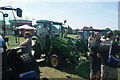 View of a John Deere 400cx tractor in the Steam and Cider Festival in Old Dagenham Park