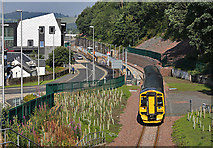 NT4936 : The Borders Railway at Galashiels Station by Walter Baxter