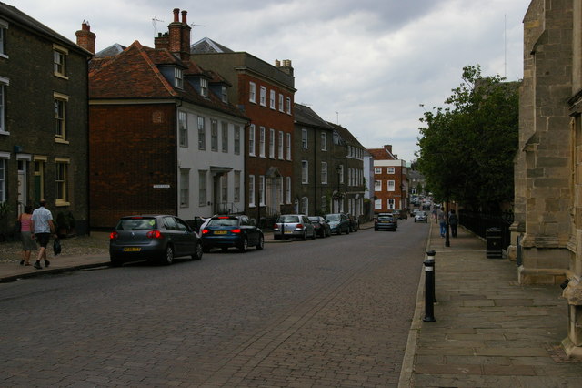 View north along Crown Street, Bury St Edmunds