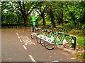 Citybike Cycle Rack at the Entrance to Sefton Park