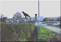 SP1719 : As the crow flies - Bourton on the Water, Gloucestershire by Martin Richard Phelan