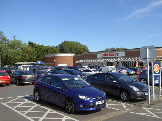Sainsbury's supermarket and car park, Chichester