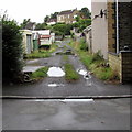 Puddly side lane in Llangennech