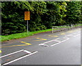 Zigzag markings on Pontarddulais Road, Llangennech